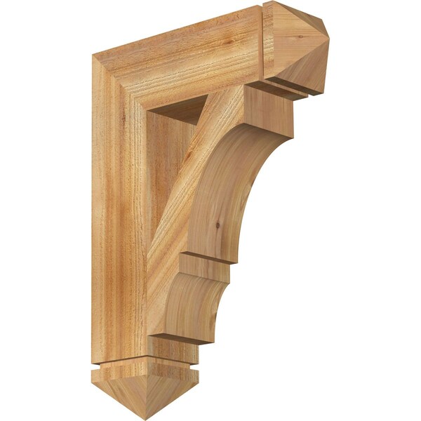 Ekena Millwork Balboa Arts & Crafts Rough Sawn Bracket, Western Red Cedar, 6"W x 22"D x 30"H BKT06X22X30BOA03RWR - main